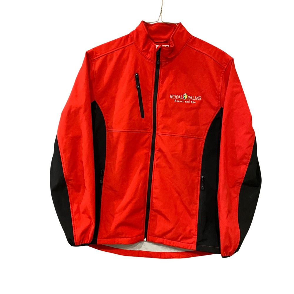 Clique Royal Palms Resort Softshell Jacket Mens Large Red Black Full Zip Coat